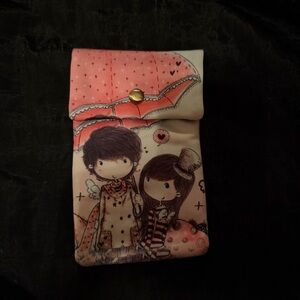 Cute Pink and Cream Cartoon Pouch